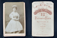Franck, Paris, Madame Roumier, danseuse Vintage cdv albumen print CDV, tirage 