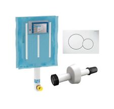 GEBERIT CASSETTA INCASSO COMPLETA  CON PLACCA SIGMA 01 BIANCA