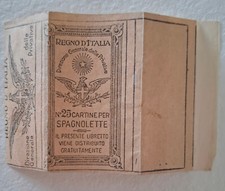 spagnoletta cartina per sigarettina regno d'Italia con cartine