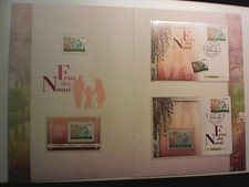 POSTE ITALIANE REPUBBLICA FOLDER FESTA NAZIONALE DEI NONNI 2007 LAMINA ARGENTO
