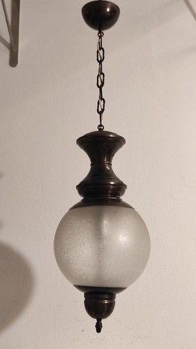 Lampada vetro acidato caccia - vetro,