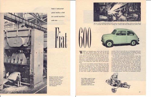 Fiat 600 1956 prova - ~, stradale