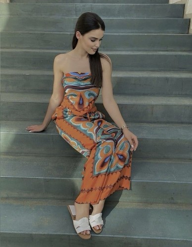 Tuta zara arancione stampa - arancione,