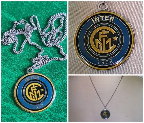 Collana inter logo - inter, ⚫️🔵