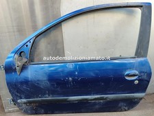 Porta anteriore sx Peugeot 206 3P blu NUDA (presenza graffi)1.1 BER 3P/B/1124CC