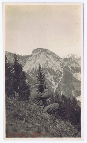 Ww1 foto militare con binocolo - ww1,