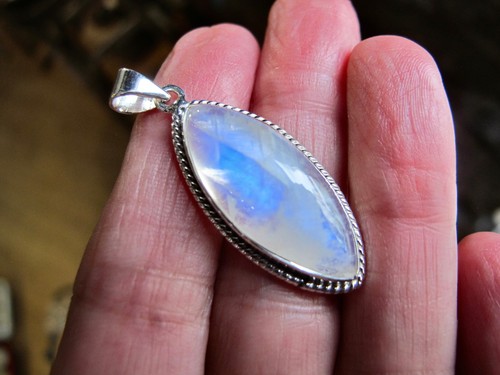 Moonstone crystal pendant - moonstone,