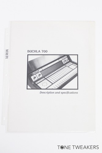 Buchla 700 descrizione - buchla,