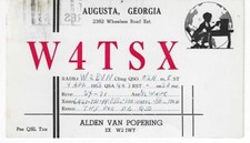 Scheda radio QSL 1953 Augusta