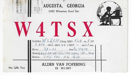 Scheda radio qsl 1953 - radio,