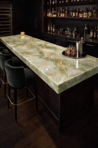 Piano cucina onice verde