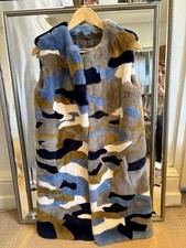 Gilet/Gilet Yves Salomon Army pelliccia di coniglio taglia 36 ottime condizioni, come nuovo