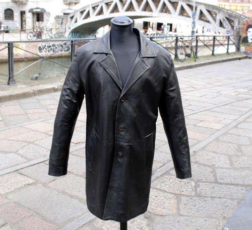 Cappotto pelle vintage - in,