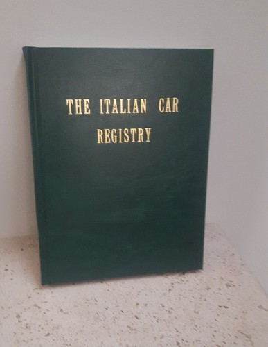 Libro the italian car - the, registry