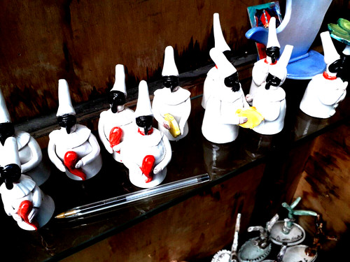 Ceramica pulcinella dipinta a - ,