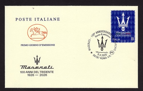 Italia 2026 maserati fdc - italia,