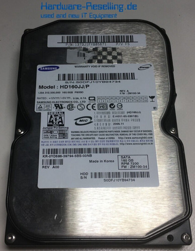 Samsung 160 hdd - samsung, hd160jj/p