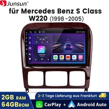 Autoradio 4+64G 8 core Android14 CarPlay per Mercedes Benz Classe S W220 GPS Navi