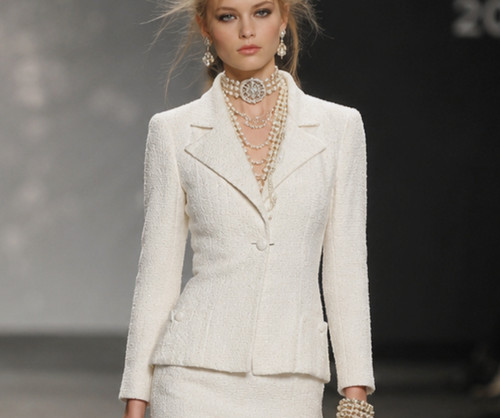 Chanel 09p white tweed - 09p, cc