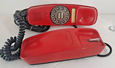 Telefono Fisso da Tavolo Funzionante A Rotella Rosso Vintage Retrò