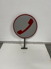 Insegna Telefonica Bifacciale, Telefono Gettoni,Originale Anni ‘80