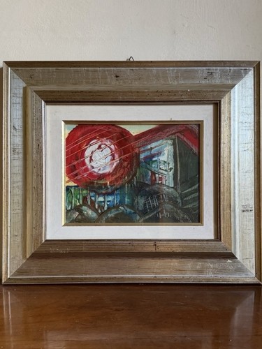 Quadro dipinto astratto con