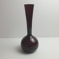 Vaso bordeaux vetro italiano