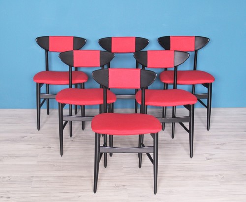 Set sedie modernariato anni - set, 6