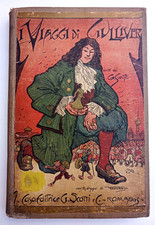 Swift I VIAGGI DI GULLIVER ed. Scotti 1905  con  28 tavole a colori di YAMBO