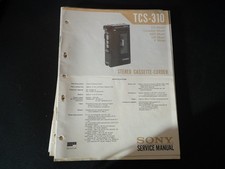 Manuale di servizio schema elettrico originale Sony TCS-310