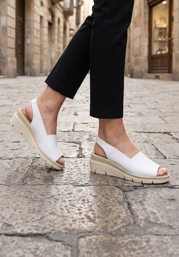 Sandali donna comfort - donna, pelle
