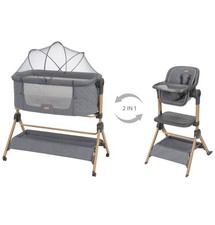 Kikka Boo Lettino Culla Neonato 2 in 1 Co-sleeping Seggiolone pappa G. Slate Me