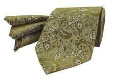 Cravatta paisley verde oro