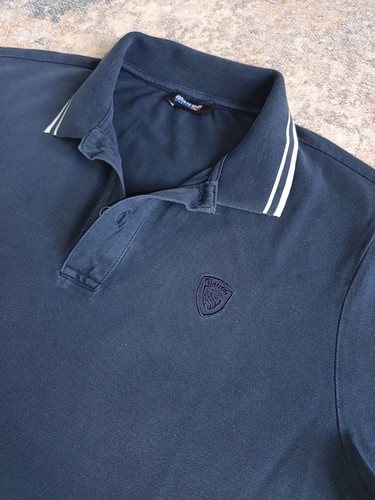 Polo blauer blu - scuro, bianca