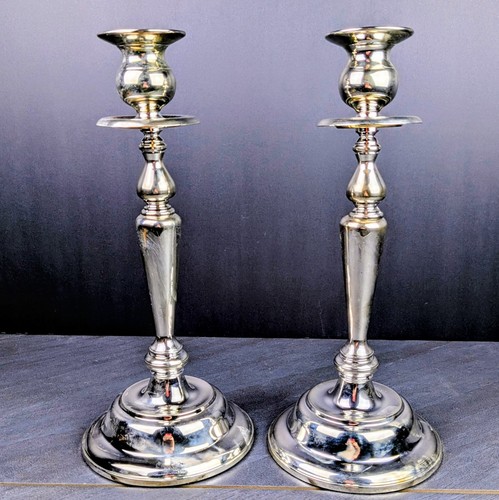 Coppia candelabri placcati - di,
