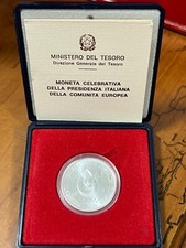 Box Italia 500 lire 1990 Argento Presidenza Europea Repubblica italiana silver