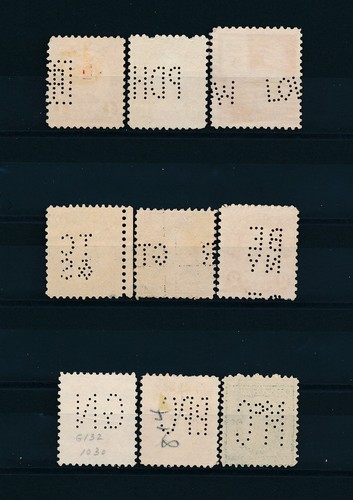 Lotto francobolli perfin - us,
