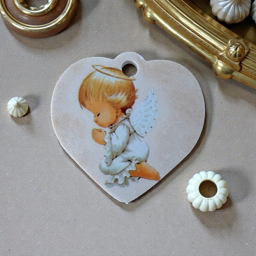 Cuore angioletto ciondolo - cuore,