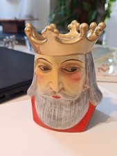 Ceramica Ronzan Giovanni Testa Re Porta Penne Antica Vintage Art Decò 