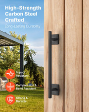 4 Pezzi Maniglie per Porte da Fienile 12,6 in Rustico Resistente Acciaio al Carbonio Tiranti per Cancelli da Giardino