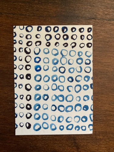Aceo originale acquerello - originale, blu