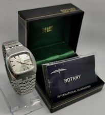 Orologio Vintage 1978 Rotante Automatico Cal ETA 2836 TV Acciaio Inox Uomo Scatola Documenti