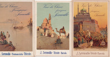 17561-TRE SPLENDIDE CARTOLINE, VINO DI CHINA FERRUGINOSO SERRAVALLO, TRIESTE