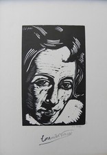 Lorenzo VIANI (Viareggio 1882 – Ostia 1936) P.B. Shelley XILOGRAFIA cm 50x35