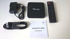 Box android tv  Tanix TX5 PRO usato con telecomando, alimentatore, cavo HDMI.