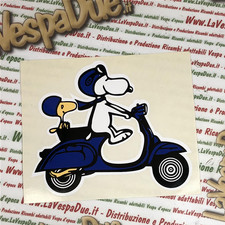 Adesivo blu snoopy in - in, vespa