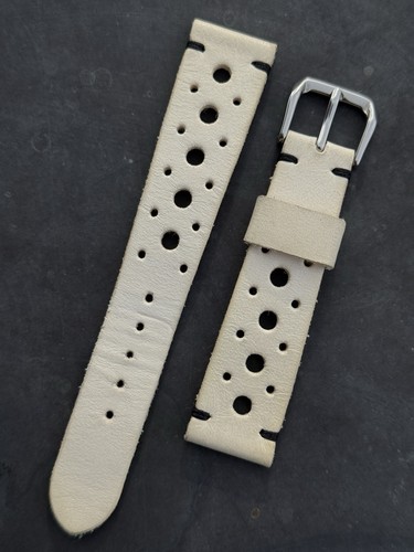 Genuine white leather - 20, mm