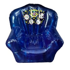 Sedia gonfiabile vintage anni 90 Toon Disney Channel Bubble Club blu grande nuova con scatola