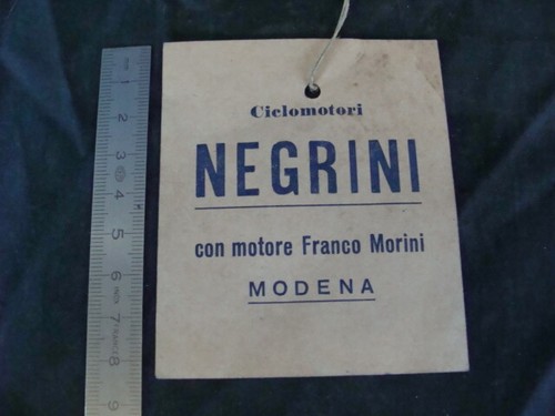 Cartellino moto negrini - cartellino,