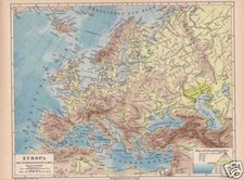 Europa Flüsse Gebirge Fisica